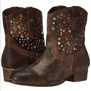 Diba True Brown Leather Bootie-  Flying Solo